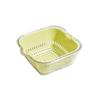 Mini Double-layer Vegetable Washing Basin, Draining Basket, Kitchen Household Plastic Fruit Washing Plate, Living Room Vegetable Basket