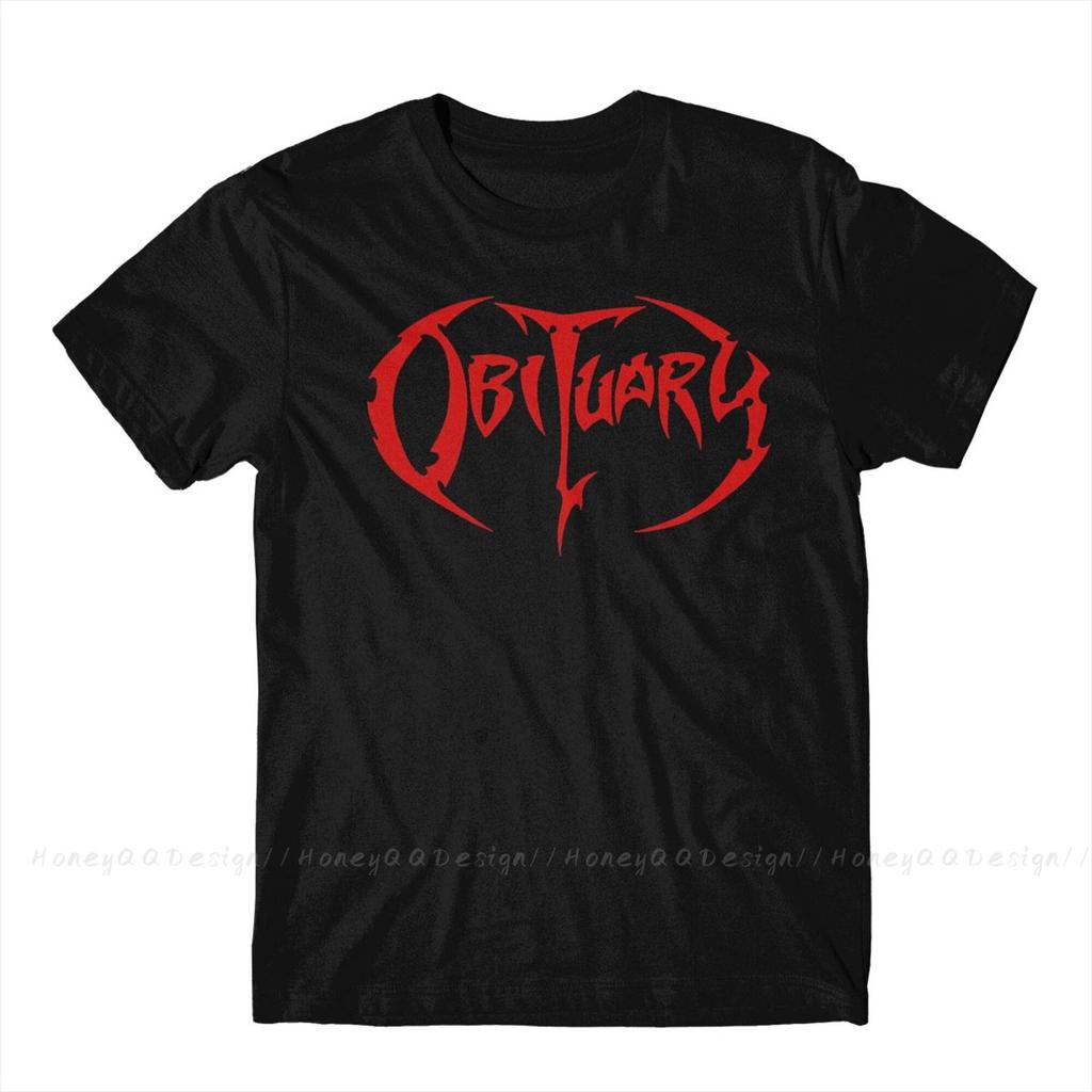 Obituary Fashion Tshirt Design Heavy Metal Rock Music Cotton Shirt Unisex Unisex Tshirt Oversize Adult Plus Size