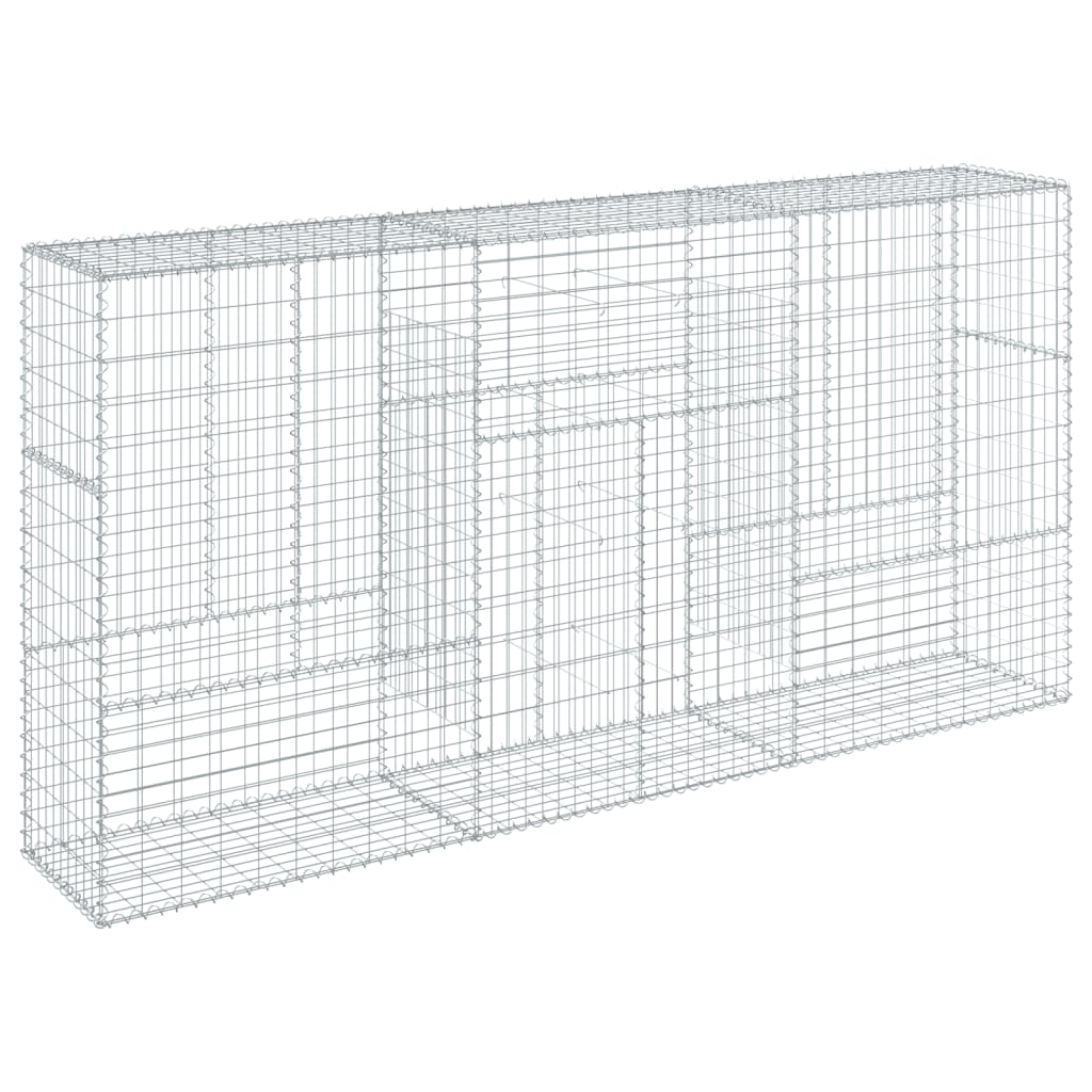Gabion with Lid 300 X 50 X 150 Cm Galvanized Iron