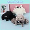 Adorable Plush Spider Toy With Realistic Features In Black White Colorful Design