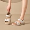 Fashion Thick Soled Woman Shoes 2026 Summer New Round Toe Flat Shoes Simple Versatile Women's Sandals Anti Slip Women Beach Shoe