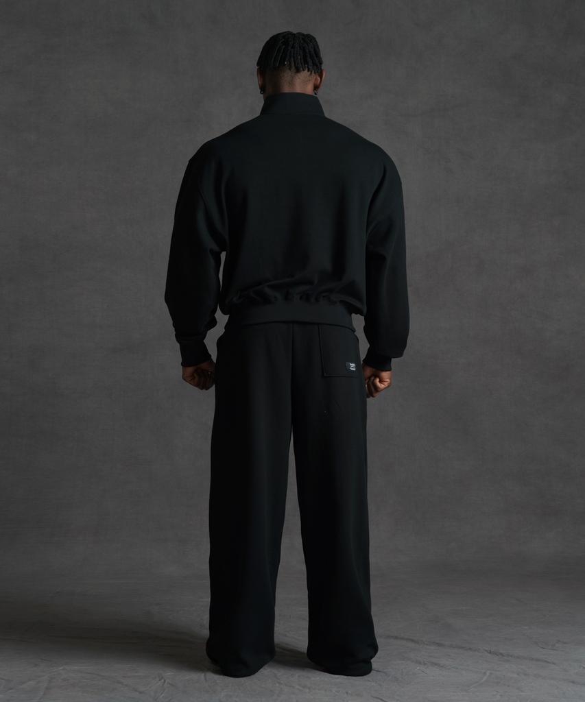 PHERMENON Oversized P Wide Sweatpants - Black