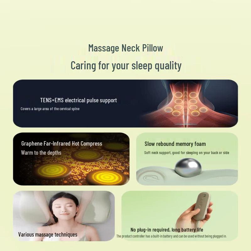 SKG P5 Smart Neck Massager Pillow with Heat & Pulse CN Plug (adapter Included)
