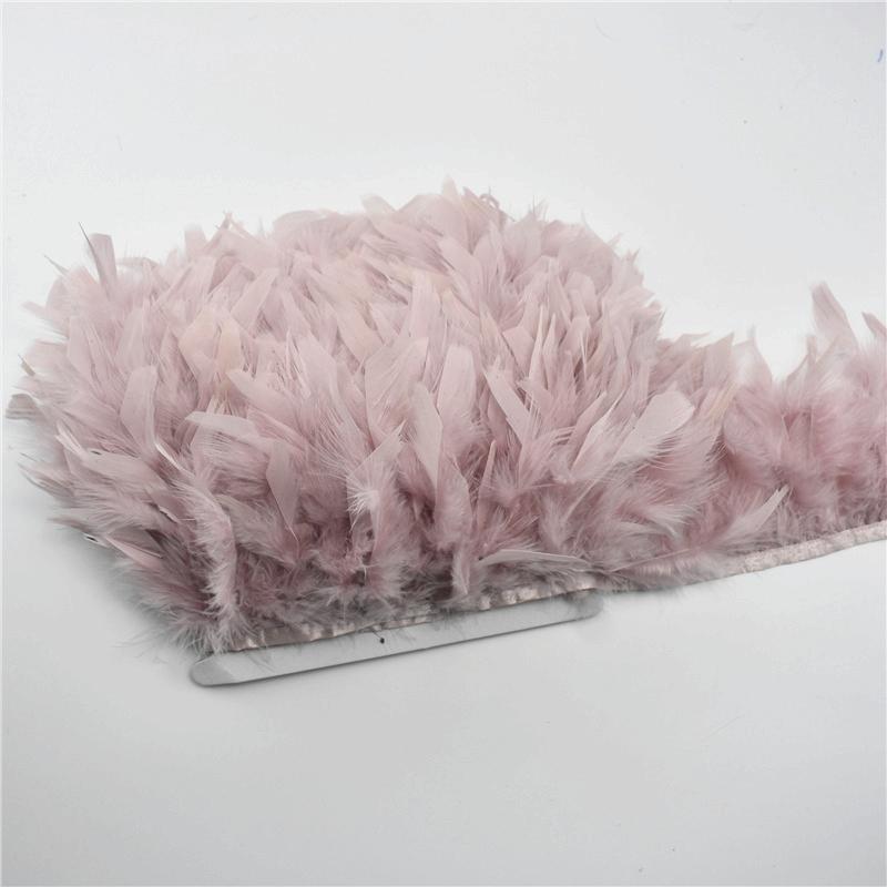 10Meters Fluffy Turkey Feathers Trim Fringe Ribbon Marabou Feather On Tape Fringes Sewing Trimmings DIY Clothes Dress Decoration