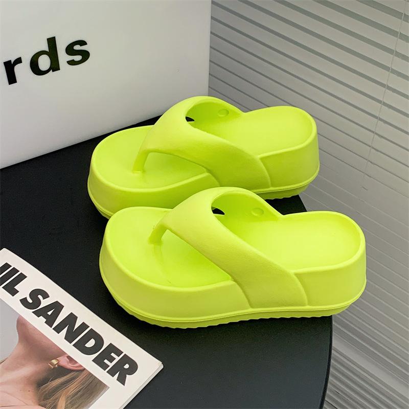Fashion Pink Platform Slippers Women Thick Sole Soft Summer Eva Slippers Female Non-slip Flip-flops Ladies Comfort Outdoor Beach Slipper