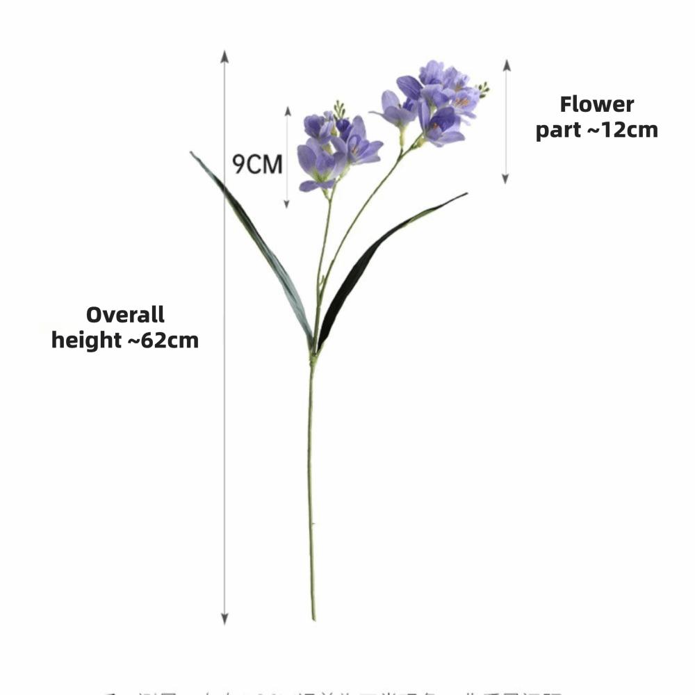 Decor Realistic Artificial Vanilla Orchid Flower 3D Durable Silk Flower Moisturizing Texture Fake Flower Wedding Arrangements