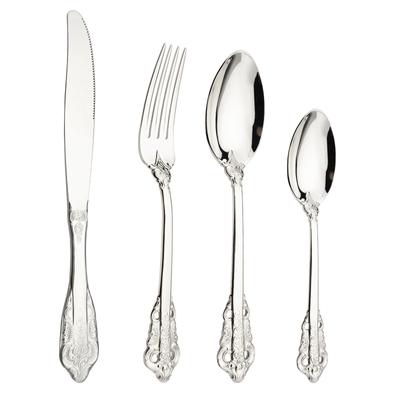 Royal 4 pezzi argenteria posate vintage stoviglie in acciaio inox 18/10 stoviglie casa matrimonio festa cena cucina ristorante regalo