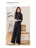 Spring 2025 Women's Fashion Suit: Three-Piece Temperament Vest with High Waist Wide-Leg Pants (ME5501)