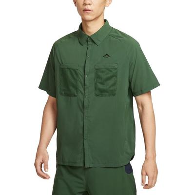 Clothing Shirts Men's Green Lapel Moderate HV2165-323