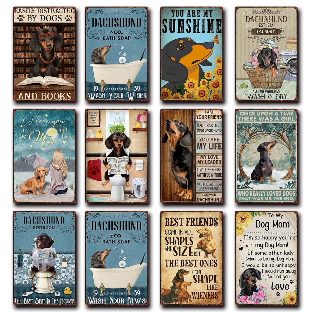 [ Wellcraft ] Pet I Am You Friend Dachshund Dog Bath Shop Wine  Art Metal Tin  Sign Wall  Poster Iron Painting Pub D-02 20*30 CM