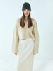 Etmont Fringe Knitted Skirt, Ivory