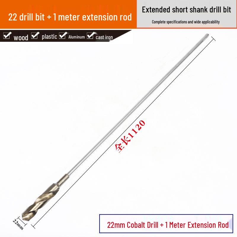 1-Meter Extra Long Twist Drill Bit with Small Shank for Deep Hole Woodworking and Tree Drilling