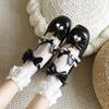 Plus Size Shoes Lace Women Bow Buckle Cute Lolita Girls Shoes Cartoon Bear Pearl Mary Jane Shoes