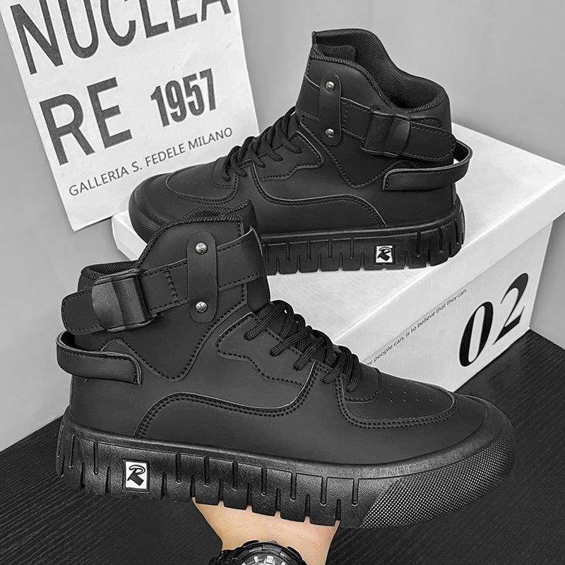 Canvas men's shoes autumn and winter 2025 new boys sports high-top skateboard shoes versatile retro casual winter trendy shoes