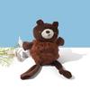 Pet Chew Toy Cartoon Animal Shape Interactive Tug-of-War Pet Toy with Pull-Out Cotton Rope Built-in Sound Bite-resistant Dog Squeaky Toy