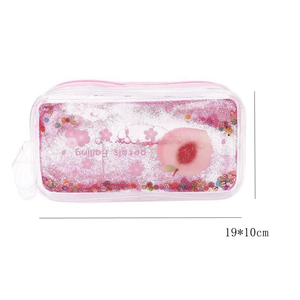 Large Capacity Avocado Pencil Case Quicksand Stationary Box Cartoon Pencil Bag Stationary