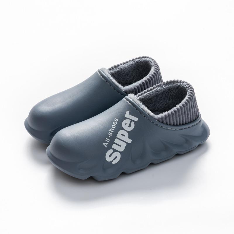 Lidani home slippers men's winter outdoor bag and thick-soled indoor thermal cotton shoes women's household simple autumn and winter