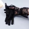 Guanti da Donna in Rete Sottile e Pizzo, Guanti alla Moda con Volant a Dita Intere per Protezione UV da Guida, Traspiranti e Resistenti al Sole, Accessori per le Mani