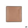 Assiette Plate Bidasoa Gio 21,5 X 21,5 Cm Marron Plastique