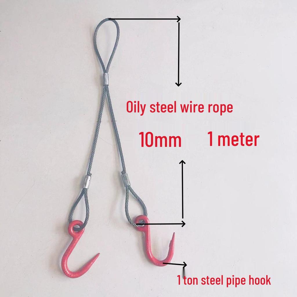 Vinç Bakım Riggingi için Kancalı İki Bacaklı Preslenmiş Tel Halat Sapan