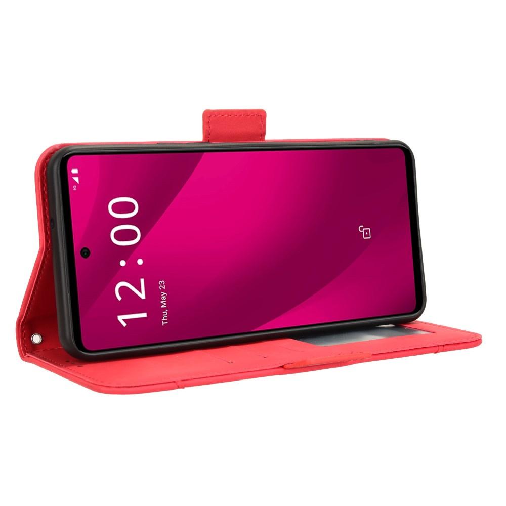 T Phone 2 Pro 5G Flip Case, Card Slot, Red