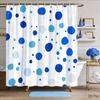 Abstract Point Shower Curtain Green, Orange And Beige White Circle, Minimalist Modern Art Of Contemporary Bathroom Decoration
