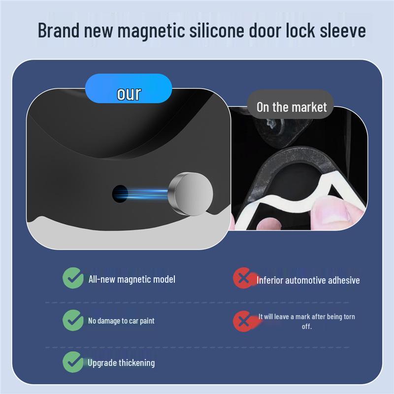 Beijing Auto Door Lock Buckle Protective Pad - Anti-collision, Thickened Interior Decoration Cover