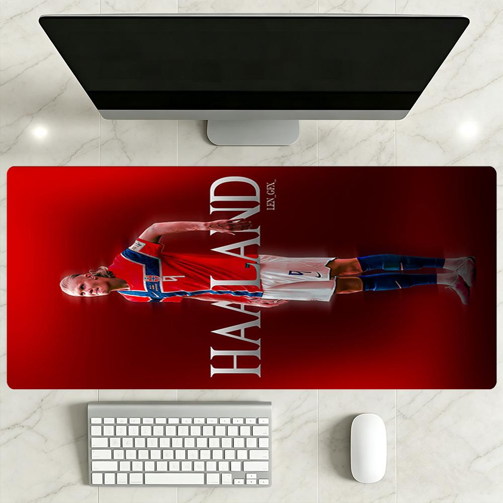 Haaland Large Mouse Pad Keyboard Pad Computer Desk Keyboard Mat Non-Slip Rubber Base Office Desk Accessory