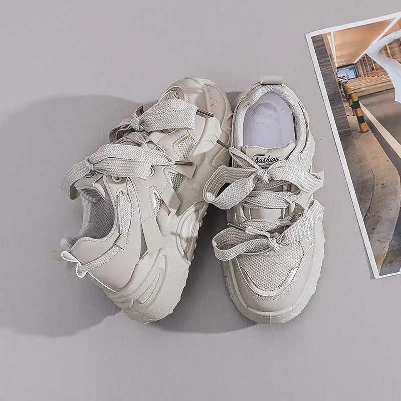 Fashion Plataform Natural Leather Rainbow Shoes Ladies Vulcanize Sneakers Size 47 Women's Loafers Sport Fitness Cute Basctt