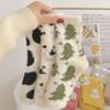 1Pair Winter Fleece Lined Fuzzy Socks for Women Thick Warm Cow Print Home Floor Socks  Soft Sleep Socks Perfect Christmas Gi