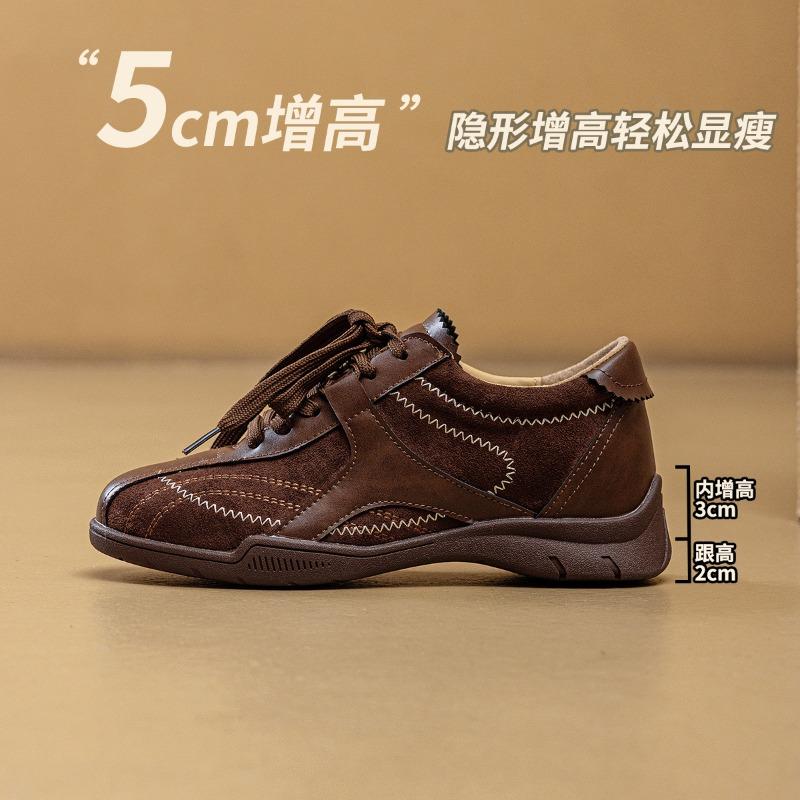

Maillard style retro inner height-increasing boxing shoes women s spring and autumn new outdoor sports style casual shoes 35