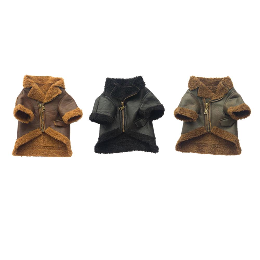 Geacă de Piele pentru Câini Cool Iarnă Caldă Haine pentru Câini Animale de Companie pentru Acasă, Exterior și Petreceri