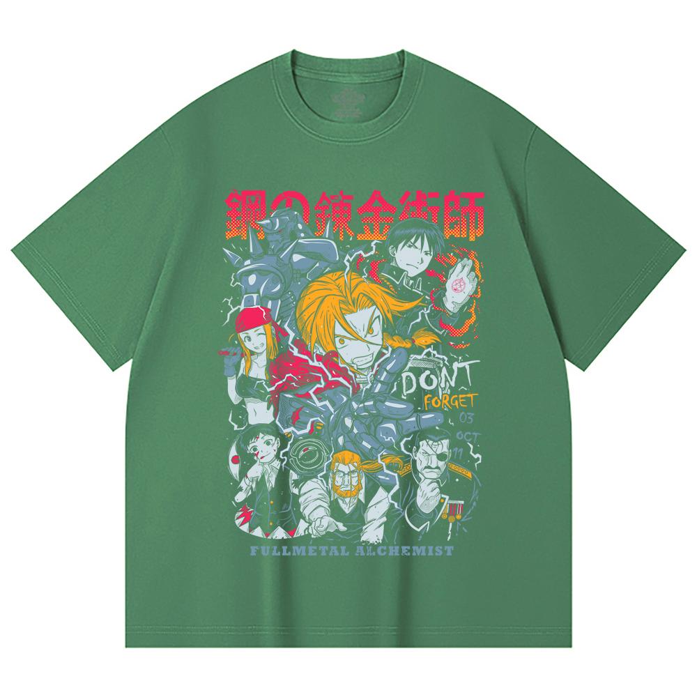 230 Gsm 100% Cotton Fullmetal Alchemist V1 Print Unisex Heavy Cotton T Shirt