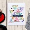 Hollow Triangle Background Cutting Dies for DIY Scrapbook Photo Album Card Decor