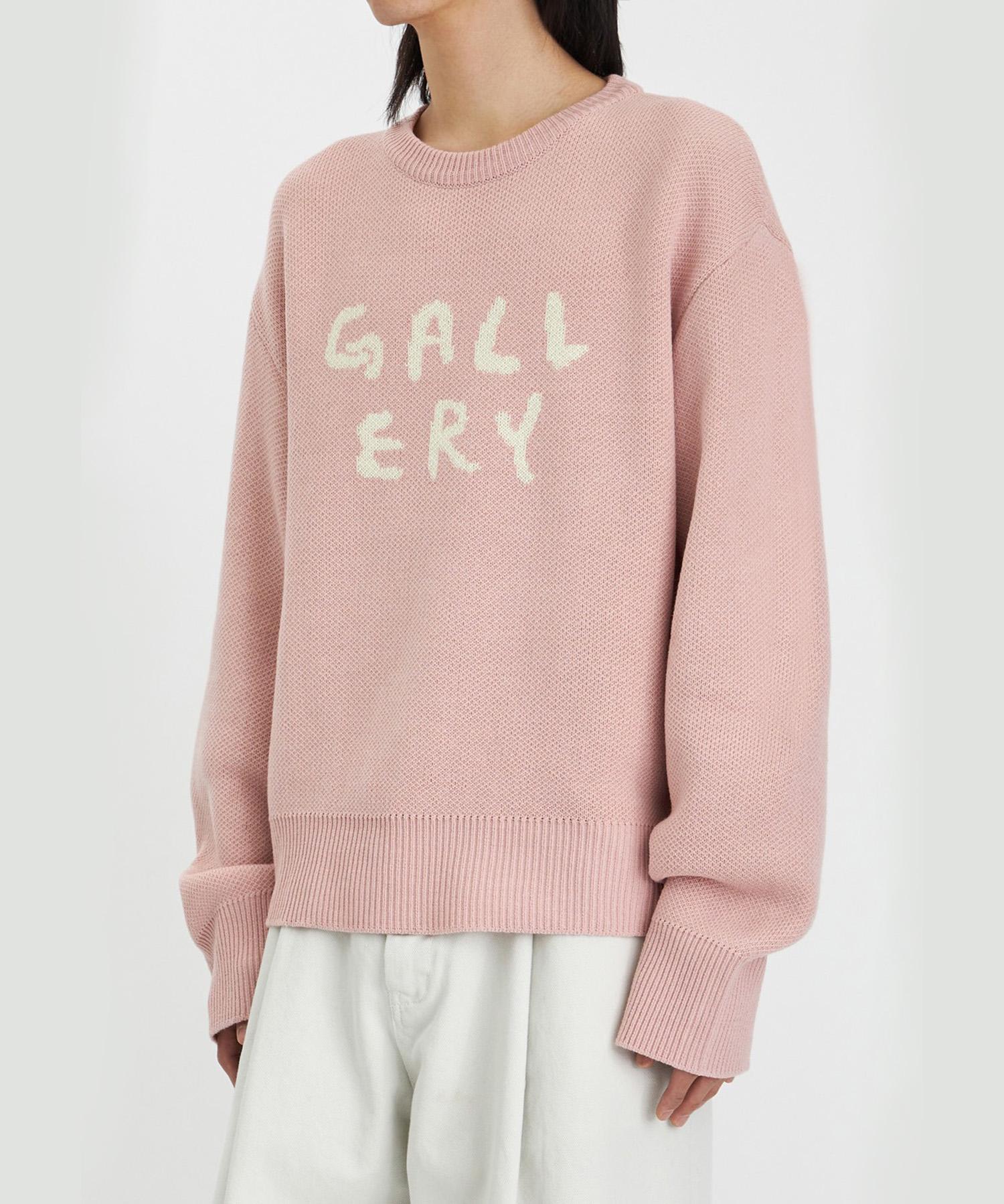 1011 Gallery Gallery Logo Knit Pink/S