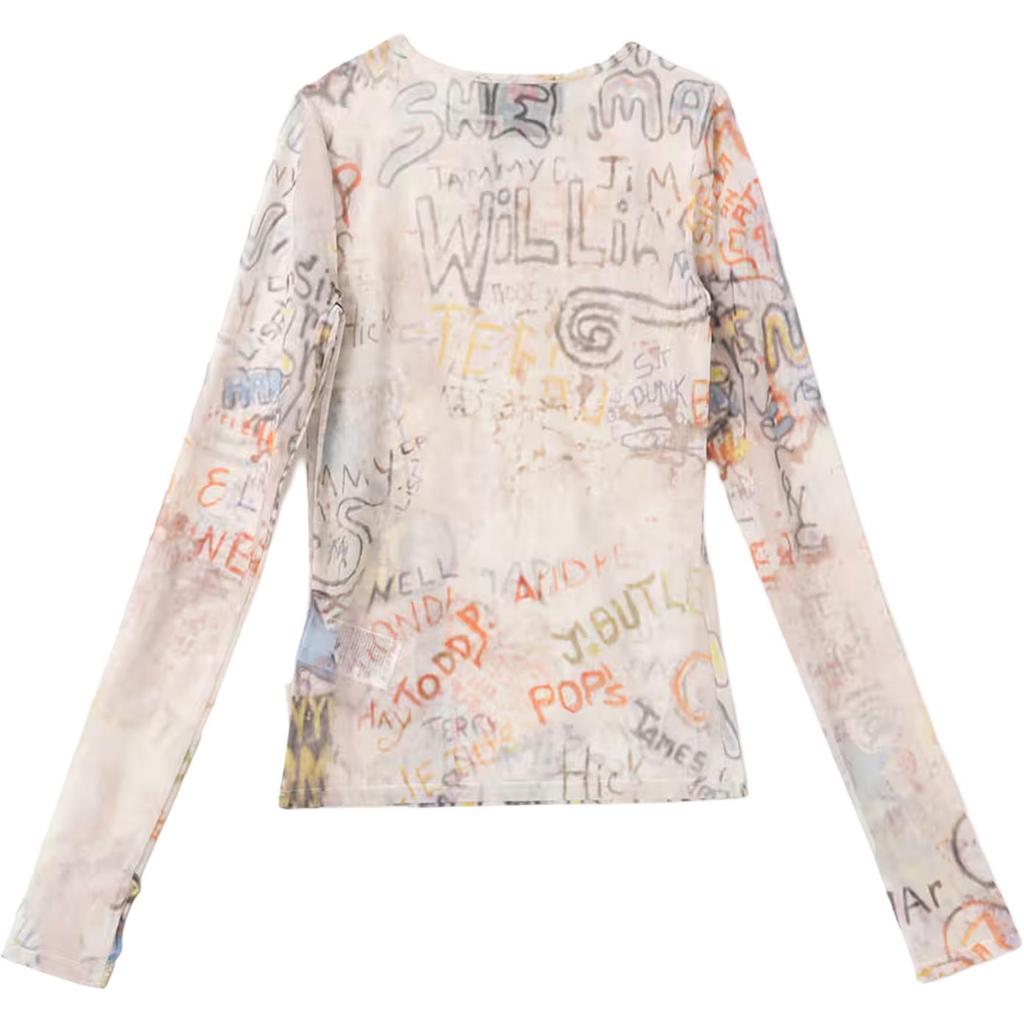 New Jordan Graffiti print Long sleeve Top HQ9175-133