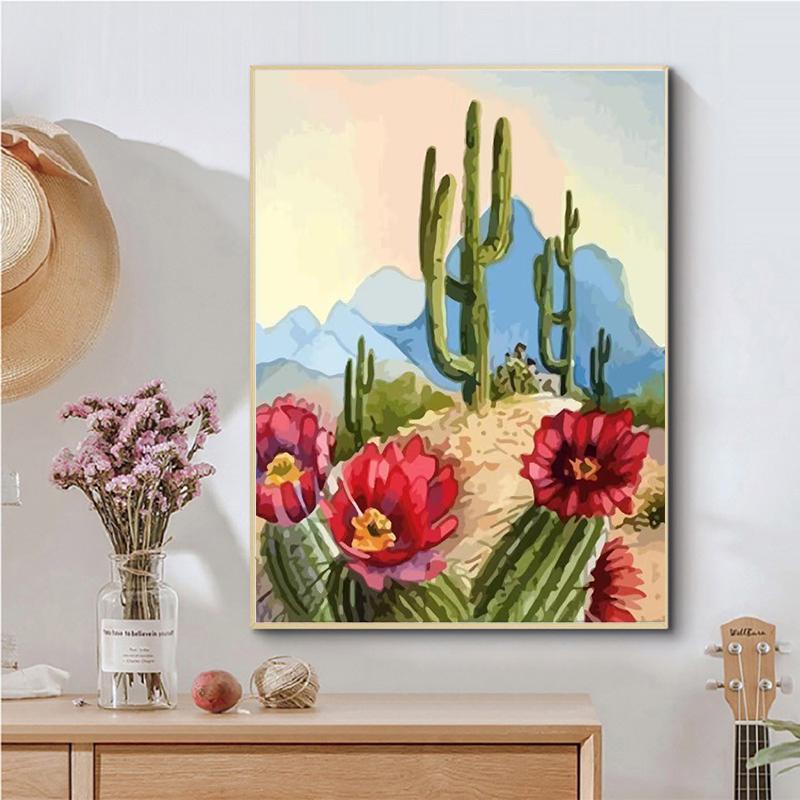 RUOPOTY Painting By Numbers Cartoon Animals Unique Gift Home Decoration Wall Art Coloring By Number Children's Room Decor