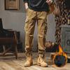 Pánské cargo kalhoty JAYSCE Multiple Pocket Winter Fleece Teplé vojenské kalhoty Pánské Outdoorové taktické kalhoty pro muže Cargo Y2k Kalhoty