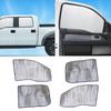 4 pièces/ensemble Pare-soleil latéral pour voiture Bouclier solaire Blocage UV Argent Convient pour Ford F-150 2009 2010 2011 2012 2013 2014 Feuille d'aluminium