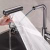 Kitchen Faucet Brass Metal Gray Faucet Kitchen Sink Faucet Pull-out Mixer Hot and Cold Water Taps Deck Mounted