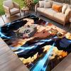 Demon Slayer Print Rug, Washable Floor Carpet, For Entryway Dorm Laundry Room Office Study, Home Decor Birthday Christmas Gift