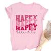 Outfit Tee FeUnisex Sleeve Tshirt Holiday Girls T Shirt Happy Valentine Print Women Shirts Valentines Party Aesthetic Clothes