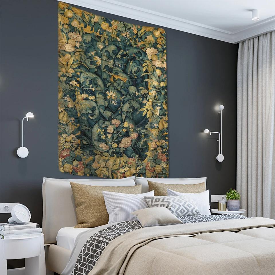 Vintage Tropical Leaves Botanical Tapestry Wall Hanging Boho Mystical Psychedelic Witchcraft Home Decor