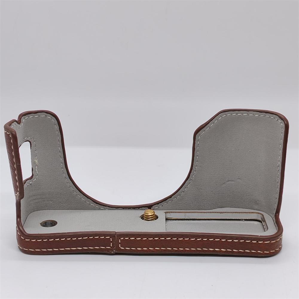 PU Leather Camera Half Case for Fujifilm X100VI Fuji X100VI Base Cover Battery Opening Shell