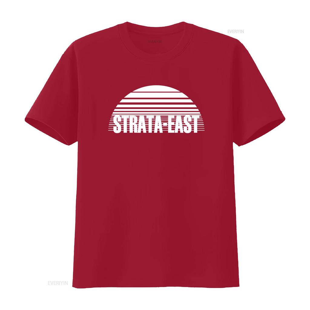 Strata East Print T Shirt Fashion Streetwear vintage Washed homme Unisex Comfortable Soft Breathable graphic Stylish fashion