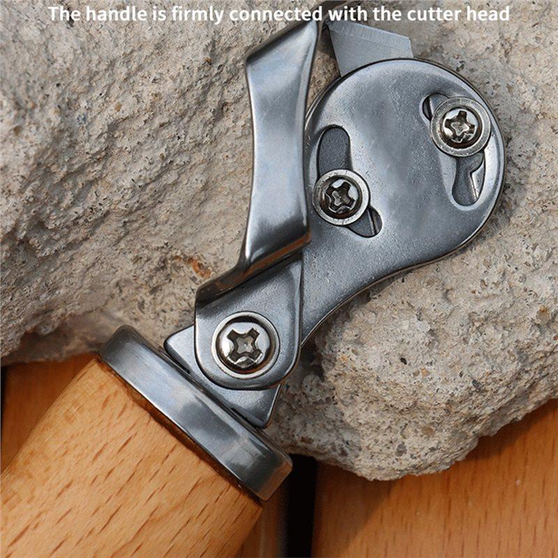 CYCLI-Cutting Handmade Leather Trimming Knife Straight Arc Edge DIY Leather Making Tool Hand Tool Knife