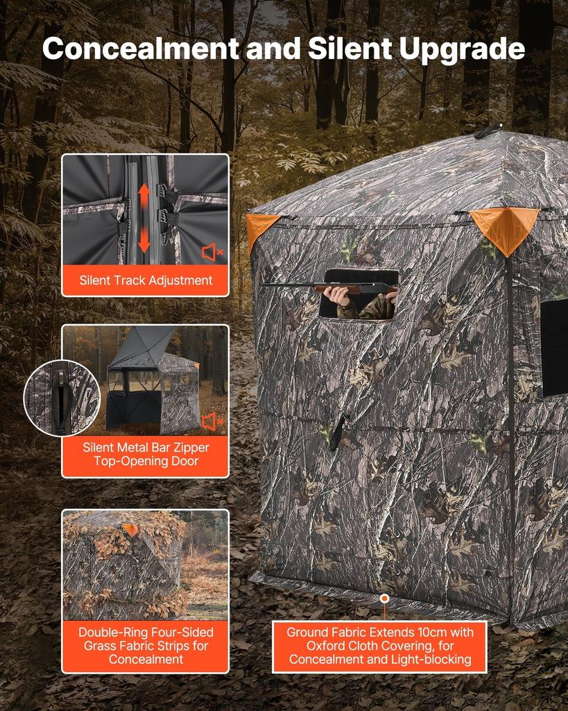 6-7 Person Portable Hunting Blind Ground Deer Duck Blind Carrying Bag