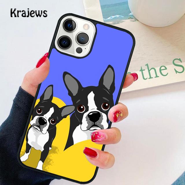 Boston Terrier Hund Weiche Handyhülle Für iPhone 14 XR X XS Max 5S 6S 7 8 Plus SE 2020 11 12 13 Pro Max Mini Handyhülle