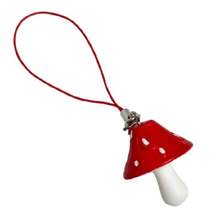Fun Mushroom Shaped Keychain User Friendly Material Multiple Colors Versatile Decoration For Teens Adults