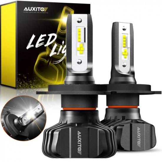 AUXITO H4 9003 LED Headlight Kit Hi Low Beam Lamps 18000LM FANLESS HID WHITE B7
